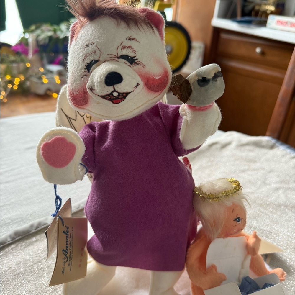 Purple Angel Bear and angel baby